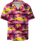 Men's camouflage pattern short sleeve casual shirt in slim fit cardigan style