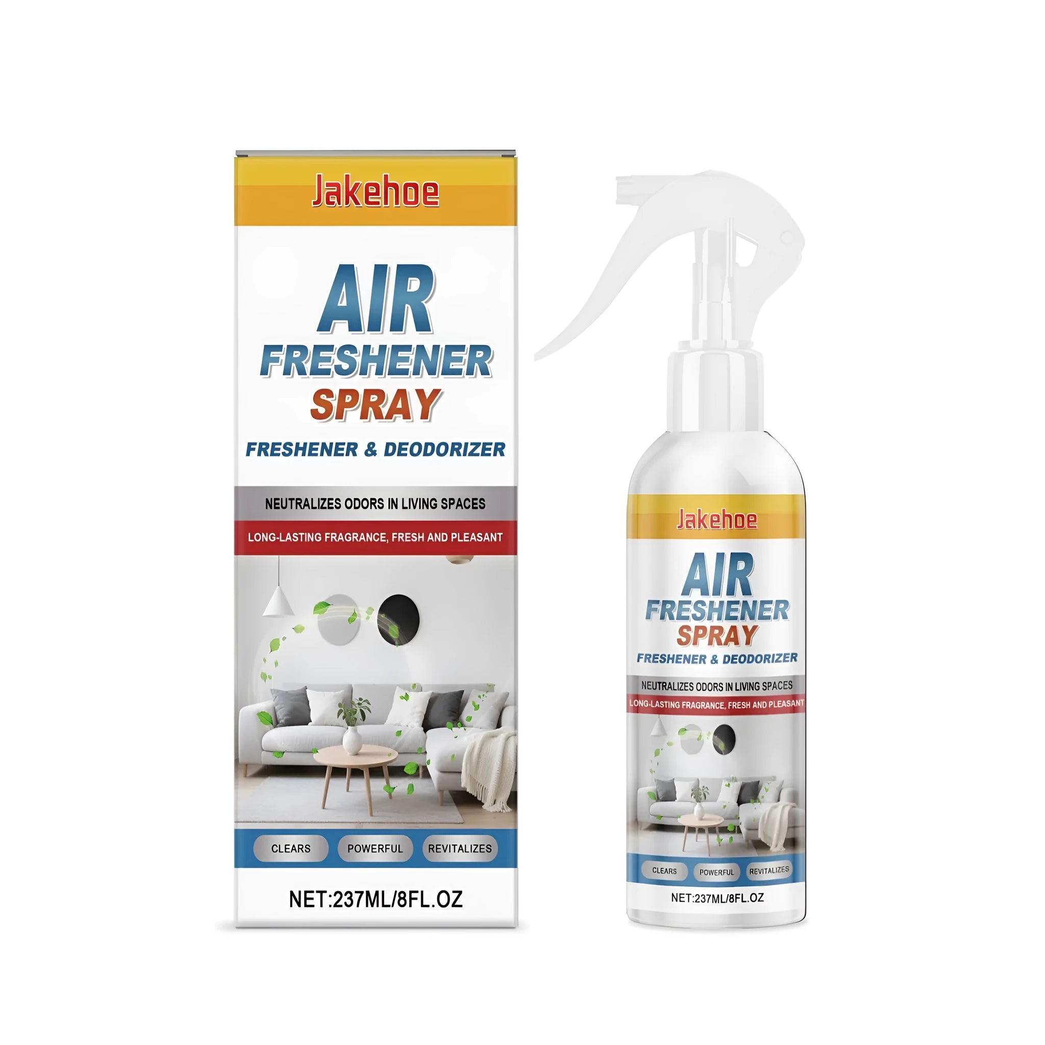 237ml capacity air freshener spray bottle for car and room deodorising