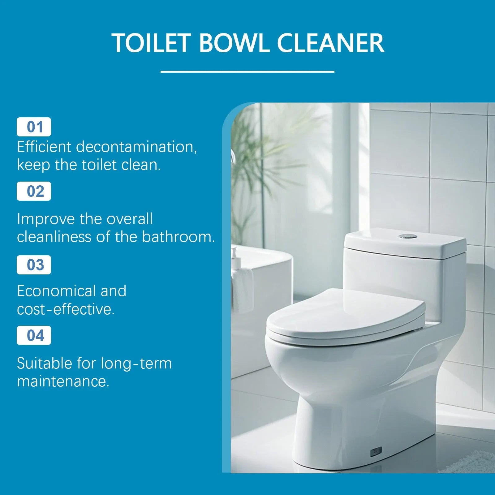 Pack of toilet bowl cleaning powder showing four individual 30g sachets, total 120g.