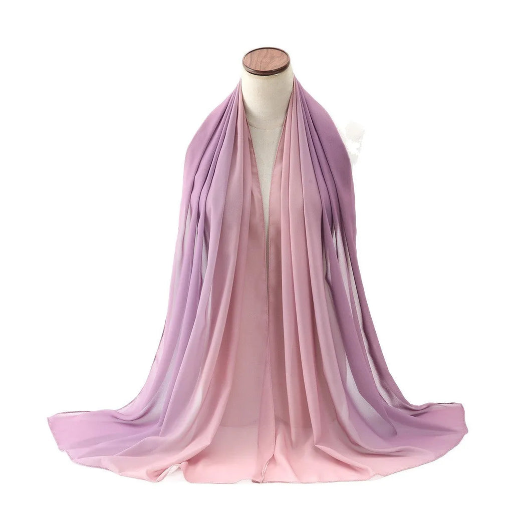 Women's lightweight chiffon scarf with bubble towel texture in various colour options