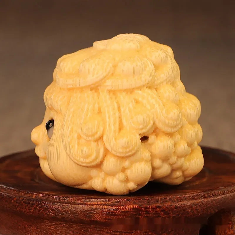 Solid bamboo golden toad Princess ornament 5.0cm for household decoration