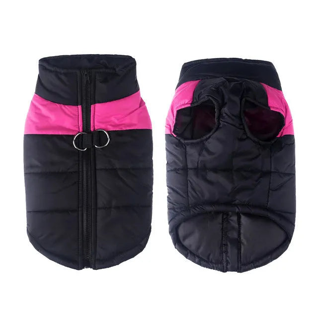 Glossy cotton dog vest in bright red for autumn winter, with size S to 7XL options