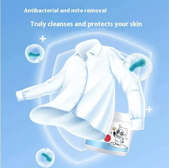 Biological Enzyme Bubble Powder laundry detergent in container with 200-350g net content for stain removal