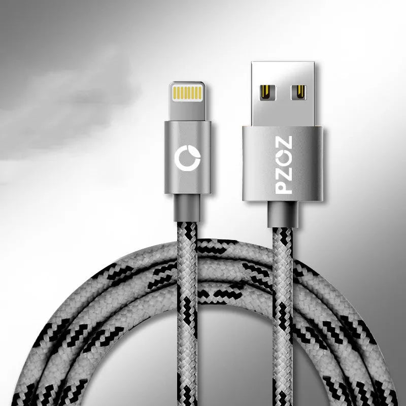 Max Data Line Charging Pro Universal 1m MFi certified Lightning cable in grey for iPhone iPad