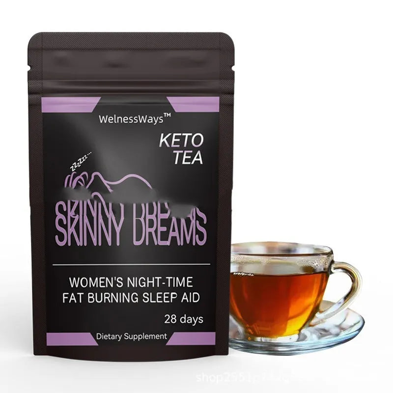 Assortment of herbal tea bags for a 28-day women's beauty and body wellness programme.