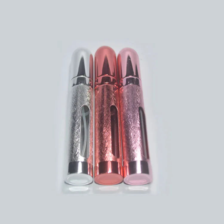 12ml aluminium portable perfume bottle with glass liner in six colour options