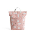 Baby diaper storage bag in polyester large capacity grey little fox design size L 28.5x27.5cm