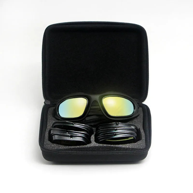 Tactical sunglasses with polarised lenses for outdoor cycling and sports activities