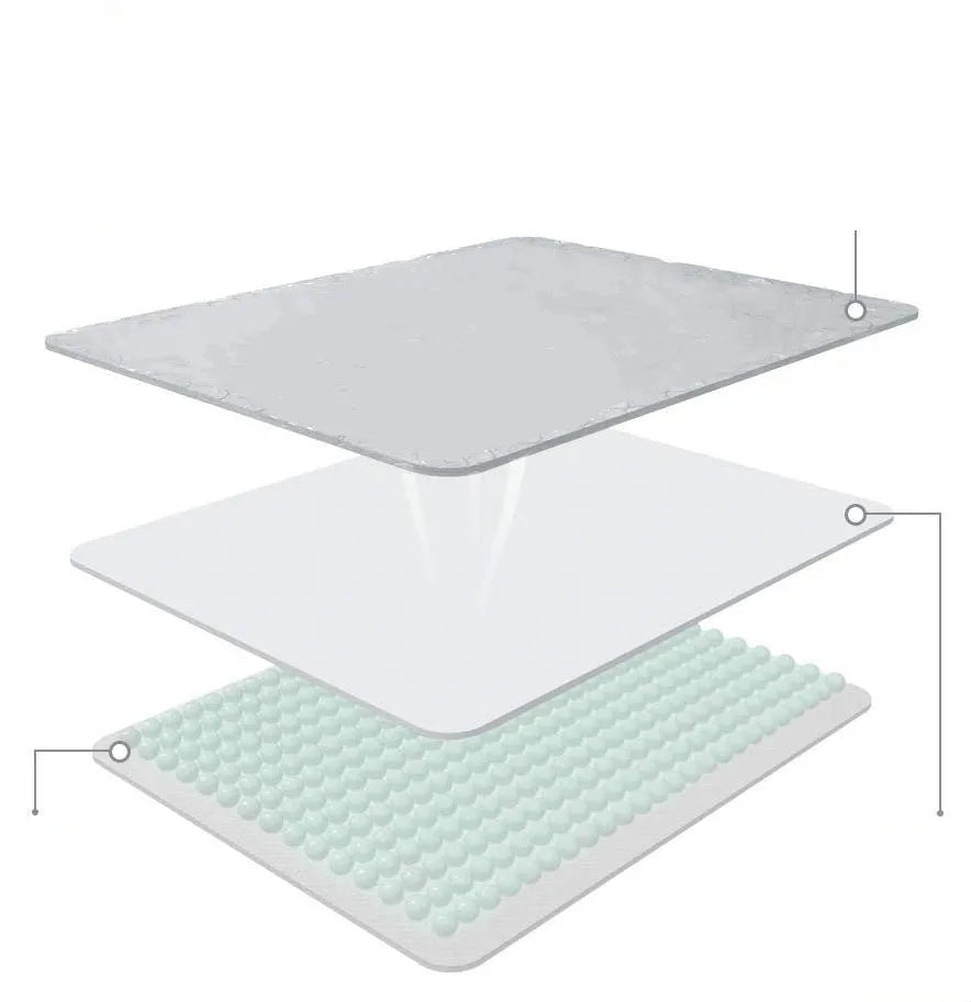 Reusable dog urine absorbent pad in grey, size L 100x72cm, made from polyester fabric for indoor pet training