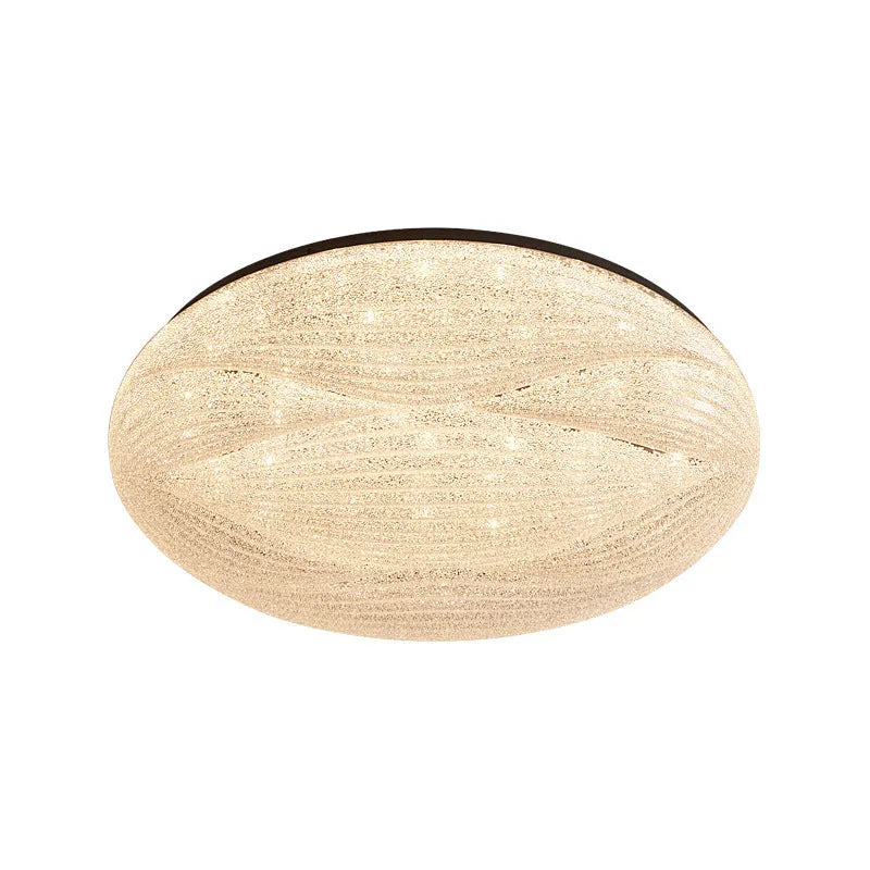 Modern light luxury cream copper round ceiling lamp with low voltage 36V for bedroom