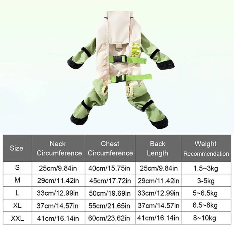 Waterproof reflective stripe dog pants with anti-slip paw soles for small medium dogs