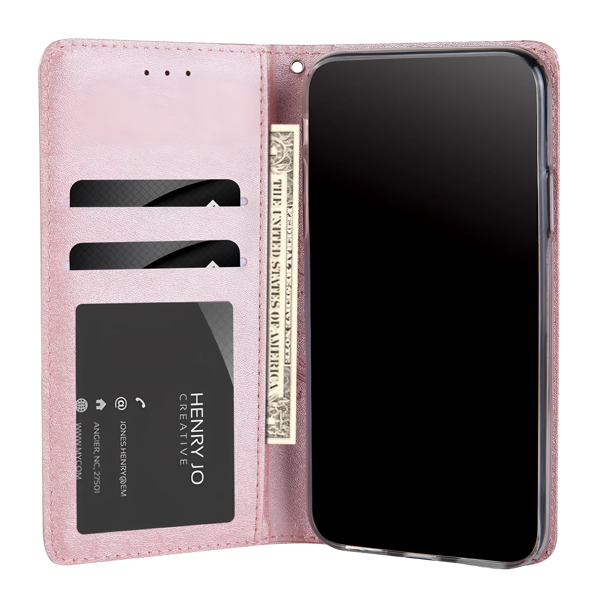 PU leather flip phone case for Apple iPhone with integrated card slots in multiple colours.