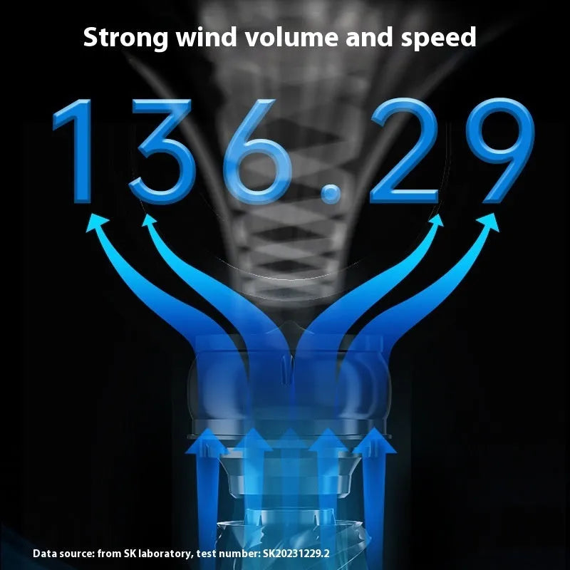 White bladeless tower fan with a remote control on a desk