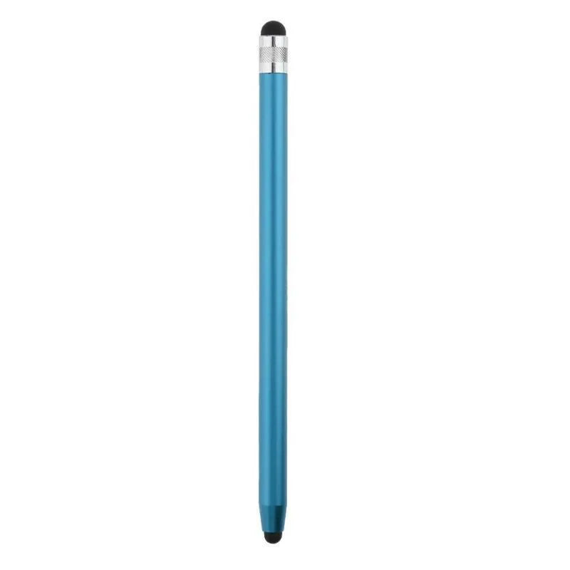 WK128 metal painting pen stylus with double rubber tips for capacitive touch screen tablets and phones