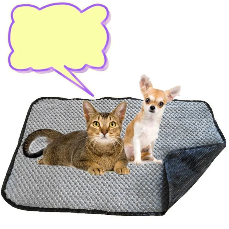 Reusable dog urine absorbent pad in grey, size L 100x72cm, made from polyester fabric for indoor pet training