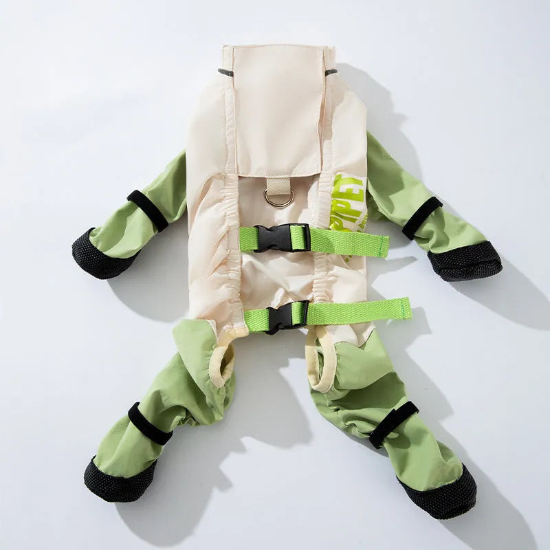Waterproof reflective stripe dog pants with anti-slip paw soles for small medium dogs
