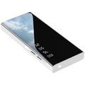 20000mAh portable power bank with LCD display and dual USB ports in black, red or white