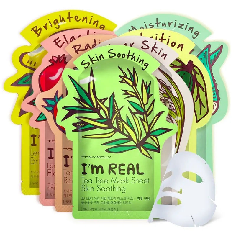 HANMIAO I'm REAL Skin Care Food Sheet Face Mask 1PC – moisturising, oil control, pore shrinking, anti-ageing