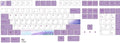 AKKO PBT keycaps in lavender violet colour for RK and IKBC mechanical keyboards