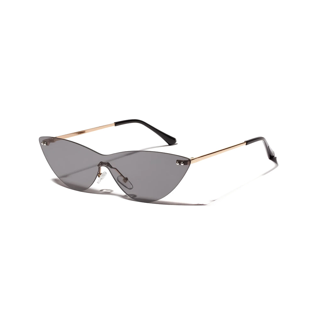 Brown vintage sunglasses with metal frame and UV400 protection for adults