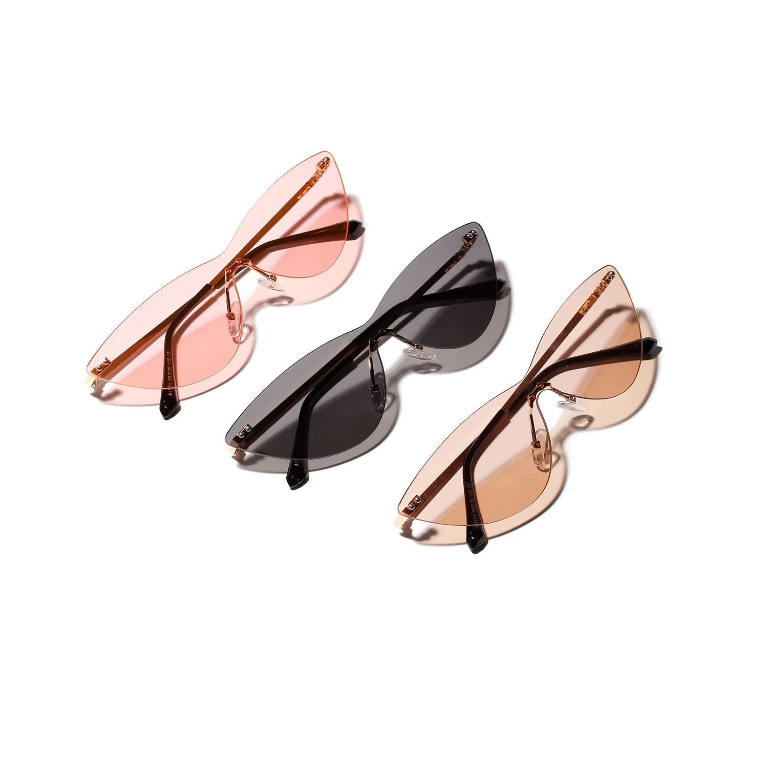 Brown vintage sunglasses with metal frame and UV400 protection for adults