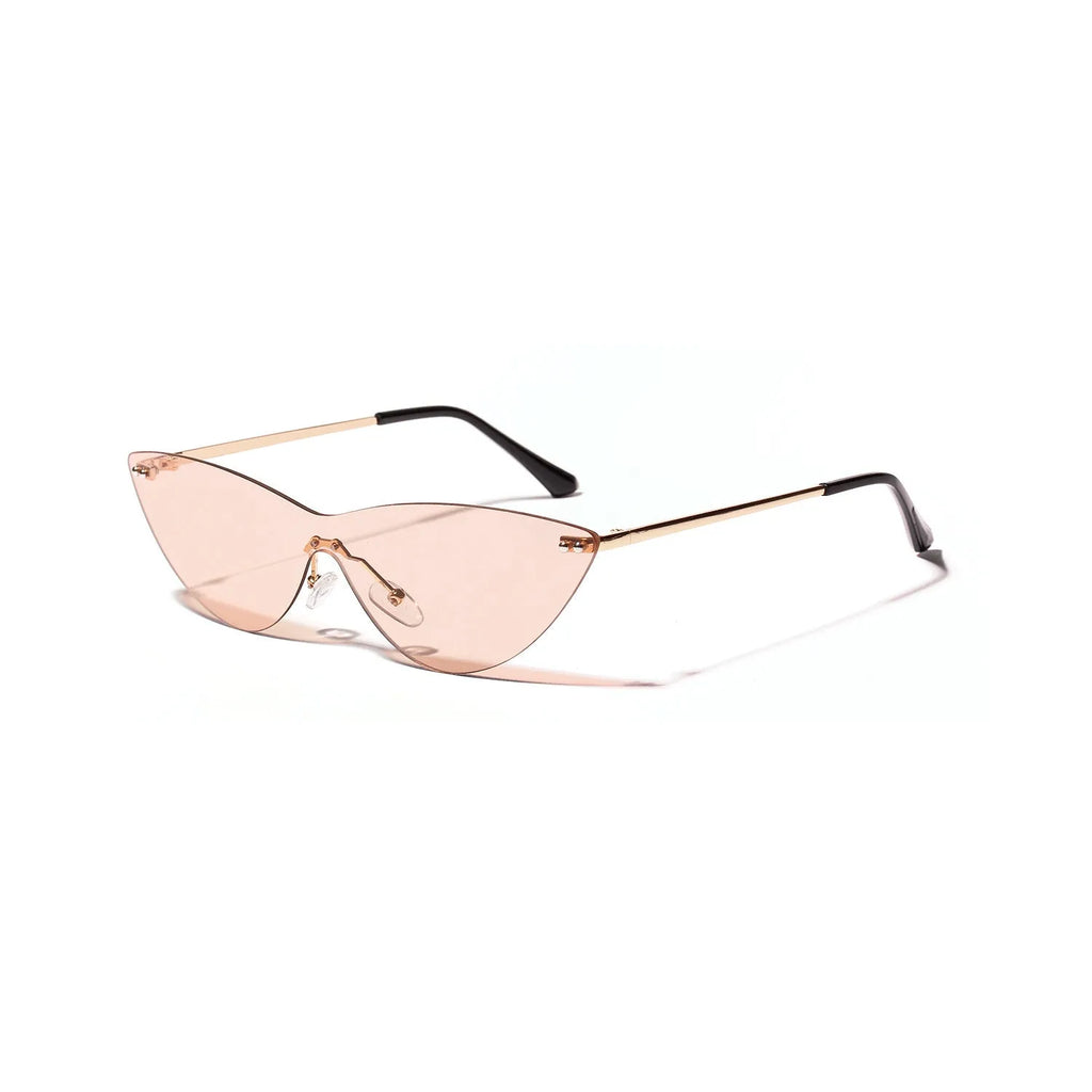 Brown vintage sunglasses with metal frame and UV400 protection for adults