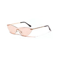 Brown vintage sunglasses with metal frame and UV400 protection for adults