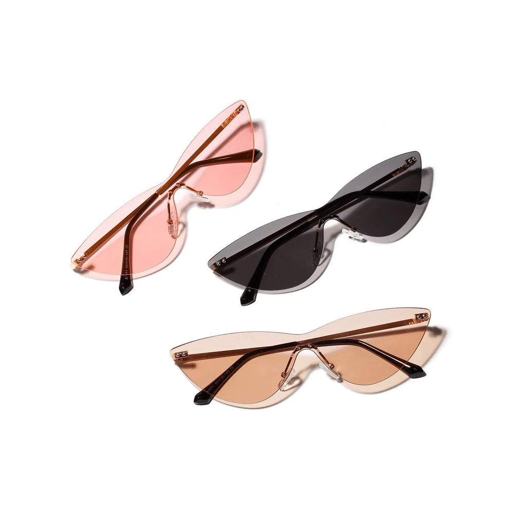Brown vintage sunglasses with metal frame and UV400 protection for adults