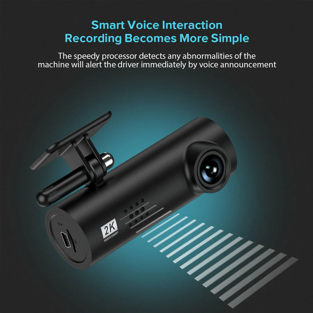 Lipstick-shaped car DVR camera with WiFi, 170-degree wide-angle lens, super night vision, and 12MP resolution installed behind rearview mirror