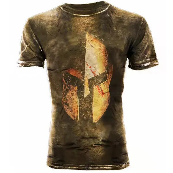 Vintage USA flag print O-neck short sleeve t-shirt for men in slim fit, mesh cloth, available up to 3XL