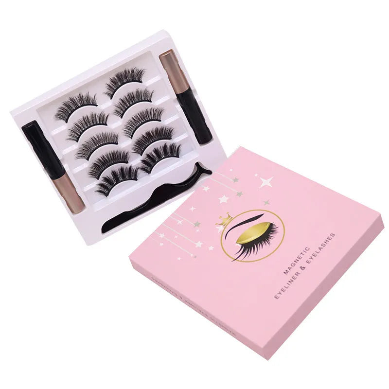 Magnetic false eyelashes and eyeliner set in colour 003 with 5-magnet adhesive
