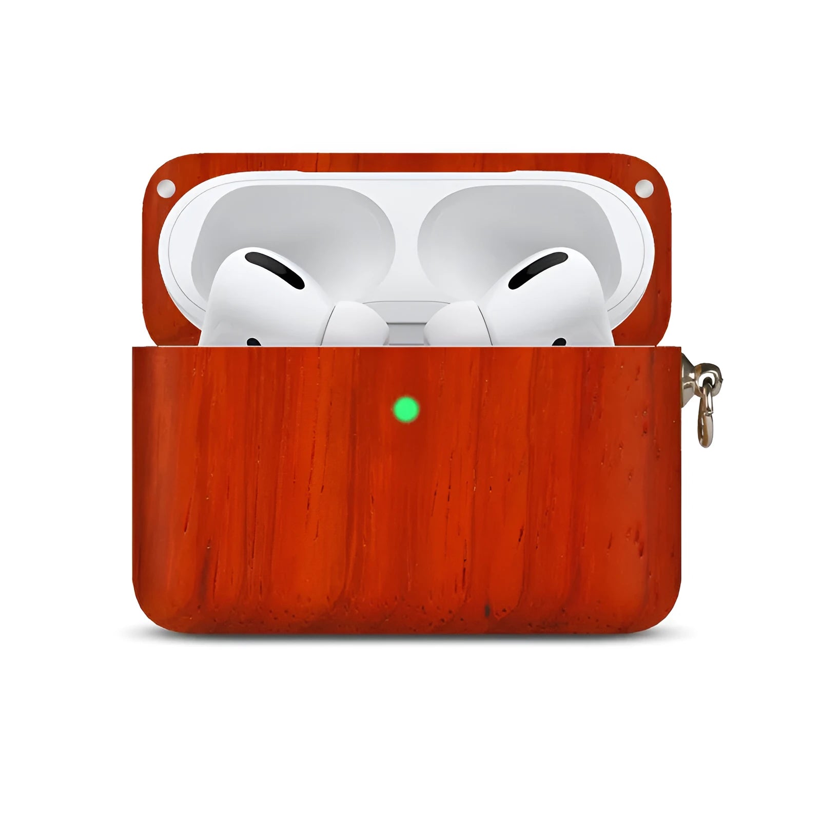Solid wood Bluetooth earphone sleeve case in bamboo, cherry, huali, maple or walnut with lanyard option.