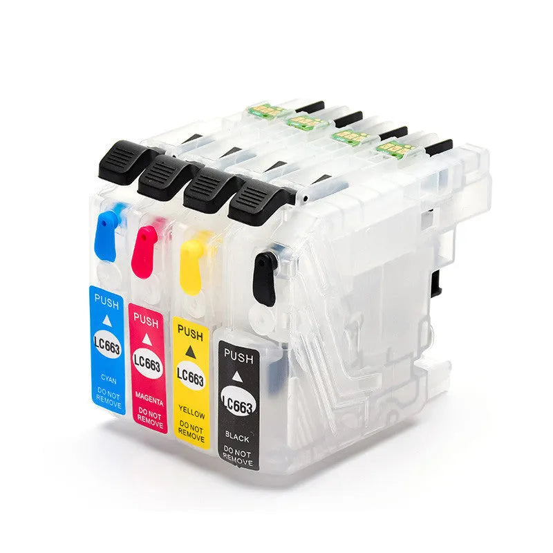 Brother printer refill cartridge compatible LC66 series black colour on white background