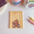 Kawaii bear memo pad with cartoon design, paper inside pages, cardboard cover, available in multiple colours