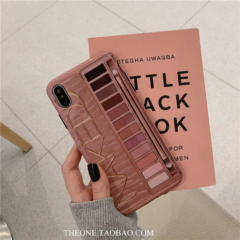 Silicone iPhone case with eye shadow colour finish in flesh tone on iPhone 11 Pro Max