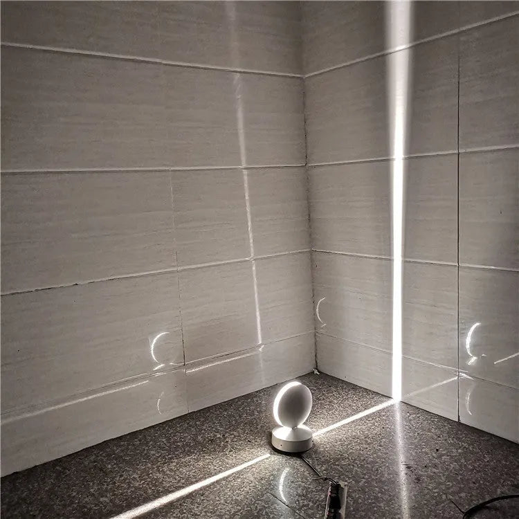 Modern aluminium corridor wall spotlight bar lamp with coloured LED options on a wall.