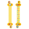 Yellow plastic children's digital decomposition ruler for maths learning, 24.5 cm long