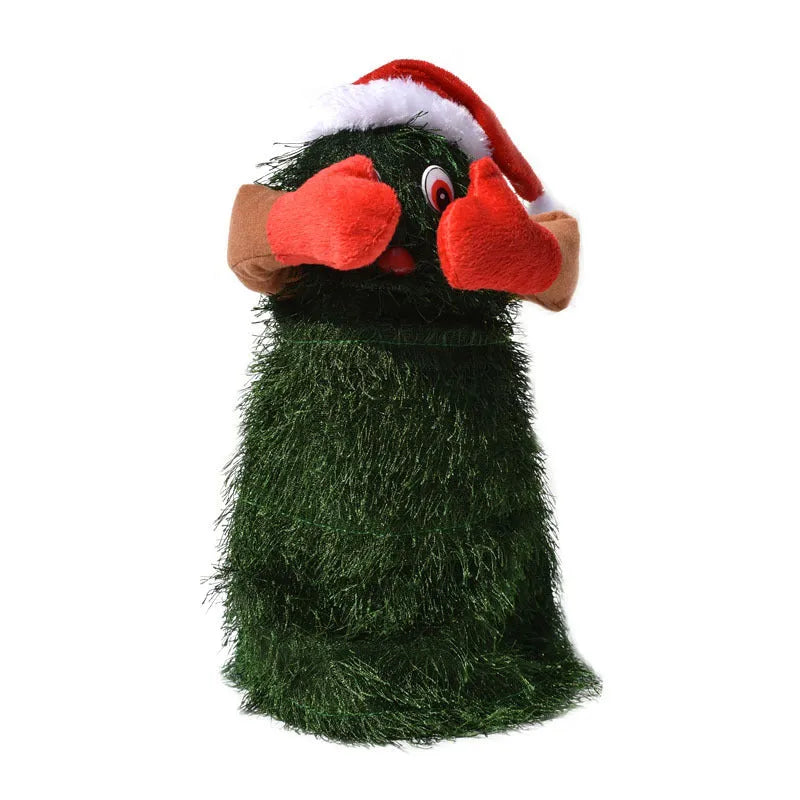 12 inch rotating dance music Christmas Santa toy with plastic and fabric, 26 cm high