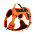 Reflective dog vest harness with integrated hand holding rope in multiple colour options