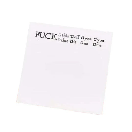 Square 75mm sticky notes pad in one of five available cover design options.