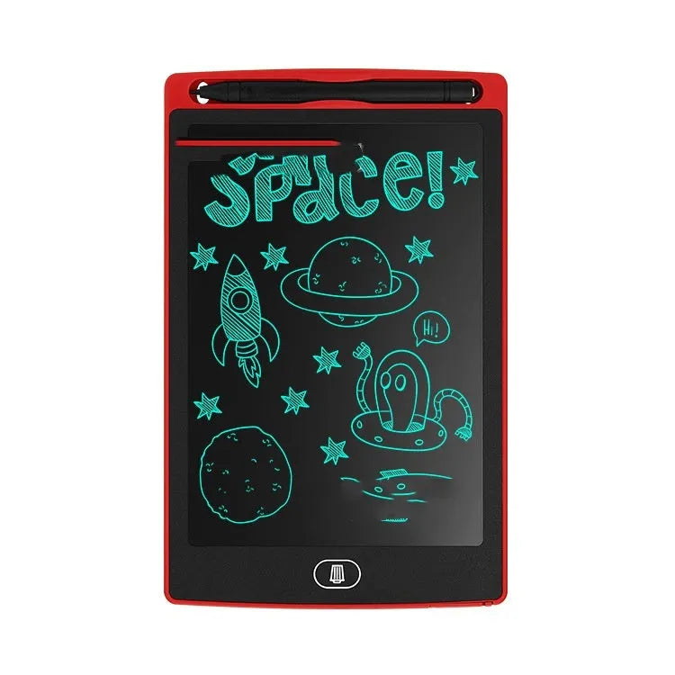 Children's plastic electronic drawing board in four colours black white red green for ages 7-14