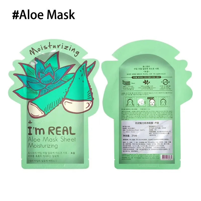 HANMIAO I'm REAL Skin Care Food Sheet Face Mask 1PC – moisturising, oil control, pore shrinking, anti-ageing