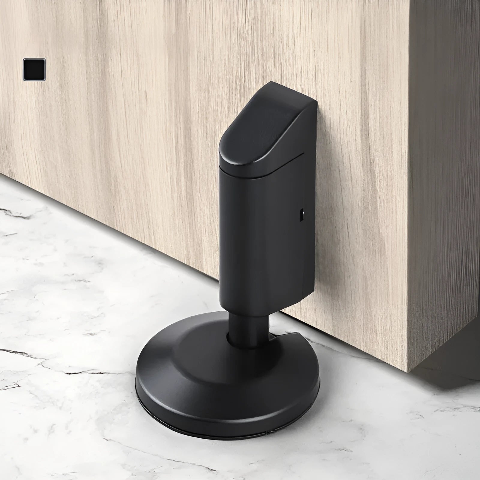 Zinc alloy invisible door stopper in brushed gold finish for modern bedroom doors