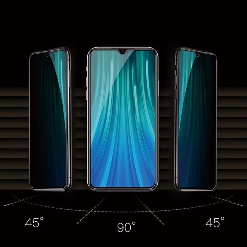 Anti-spy privacy screen protector for Poco and Redmi mobile phones in minimalist design