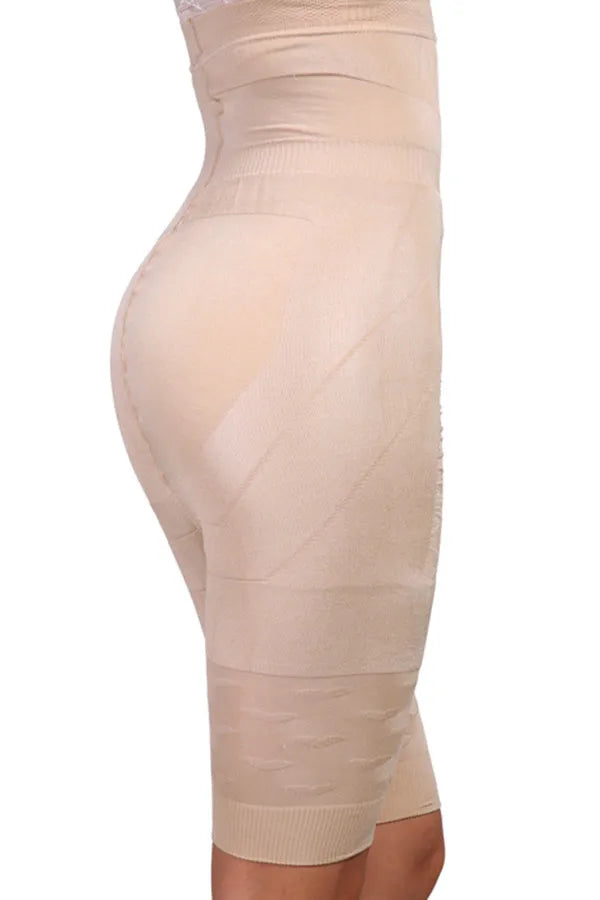 Women's seamless high waist shapewear shorts in black colour for tummy control