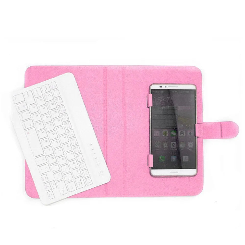 Wireless Bluetooth keyboard case with protective cover for tablets and phones in seven colour options
