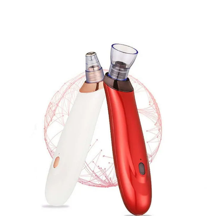 Electric blackhead remover tool with vacuum suction and nozzle attachments