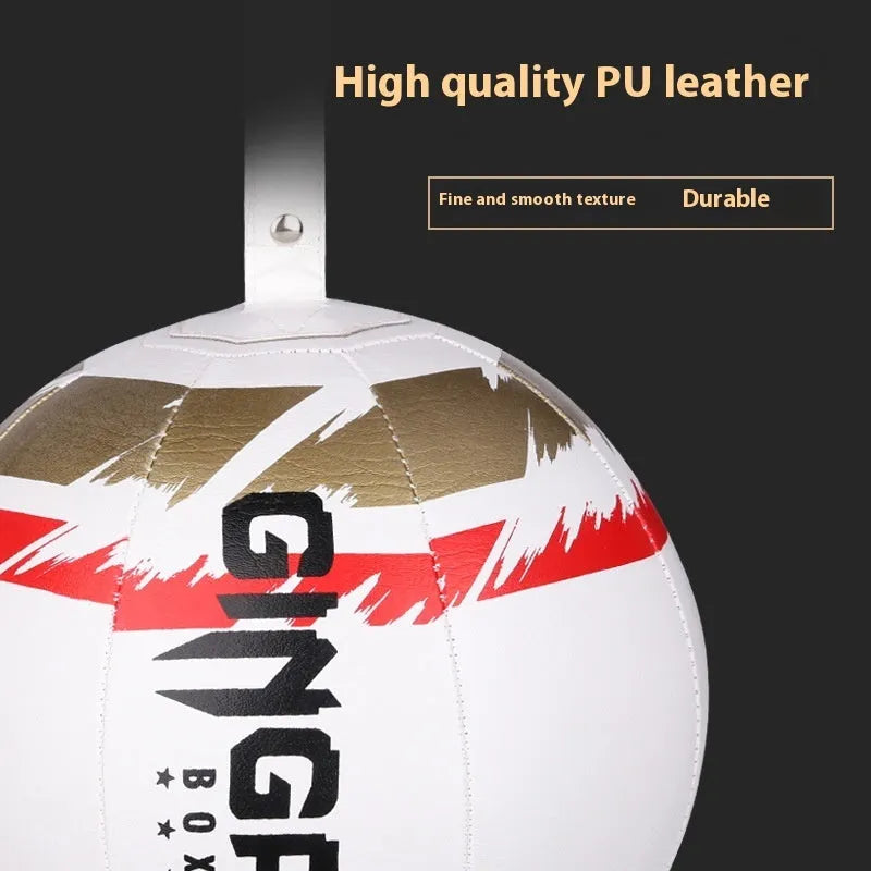 Black hanging boxing speed ball for reaction and dodge training with PU construction