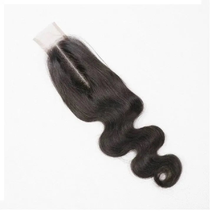 Natural colour straight human hair wig in exotic style on display