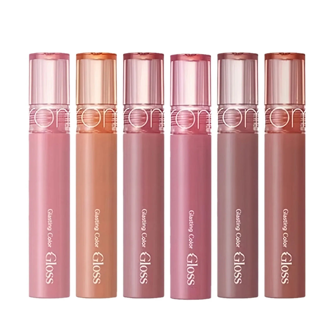 Water light mirror lip gloss in six shades with no stain on cup feature, 4G